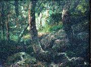Antonio Parreiras Interior of a forest oil painting